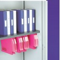 Plain shelf with suspended filing + shelf brackets
