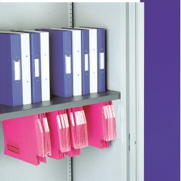 Plain shelf with suspended filing