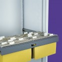 Roll out suspension frame + shelf brackets & anti tilt system (1200 mm wide)